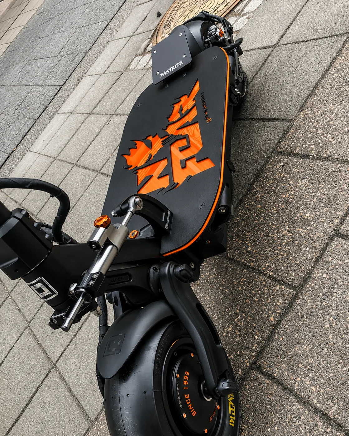 Trottinette électrique réparée par Bob' Répar, dans une rue pavée de Nantes